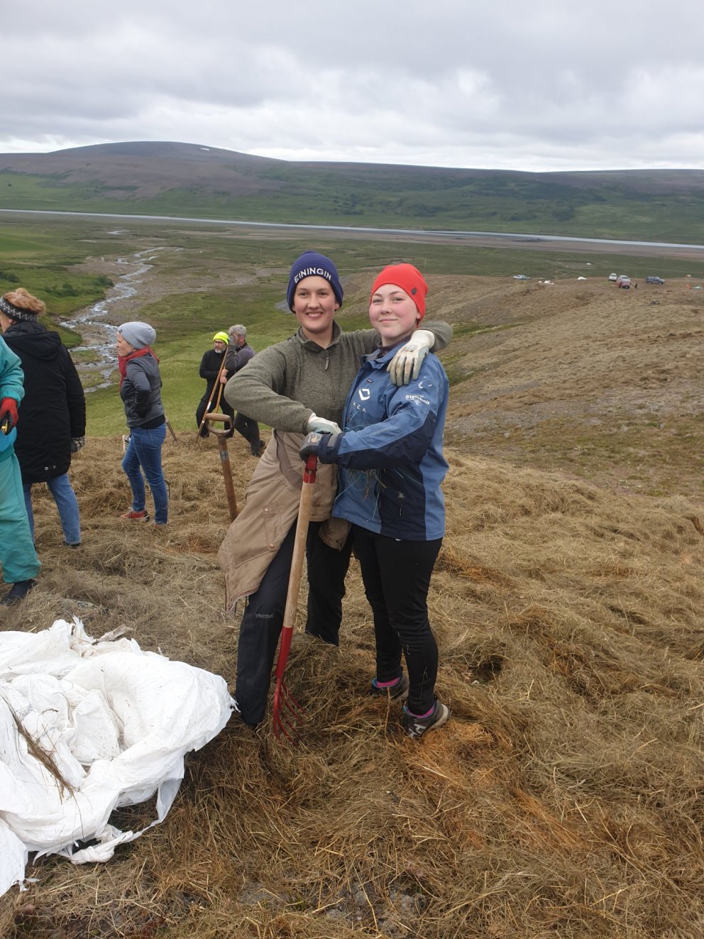 Líf og fjör við rúlludreifingu í júlí!