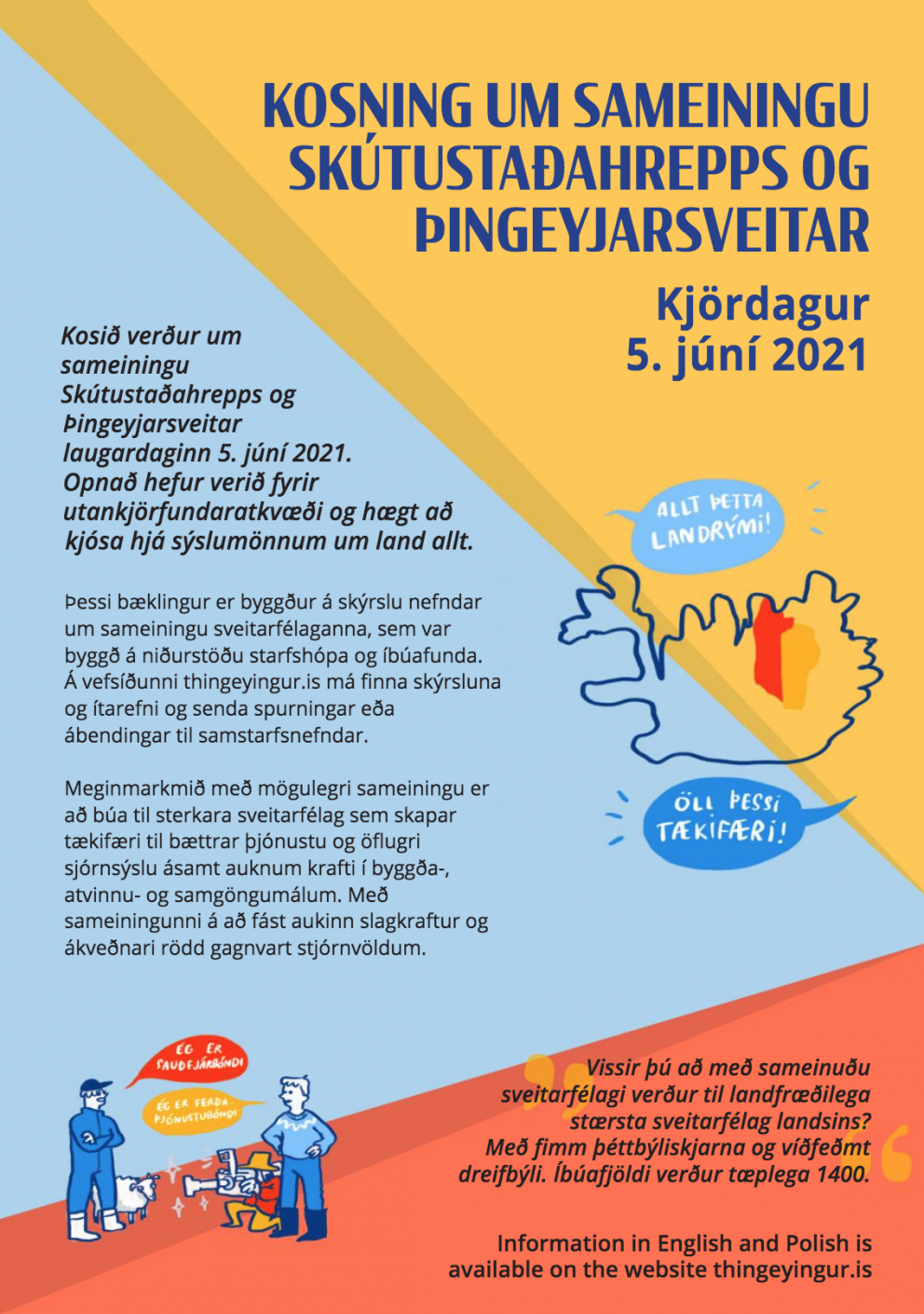 Bæklingur um kosningu um sameiningu er á leiðinni heim til þín!