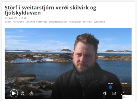 Sameining til umfjöllunar hjá RÚV